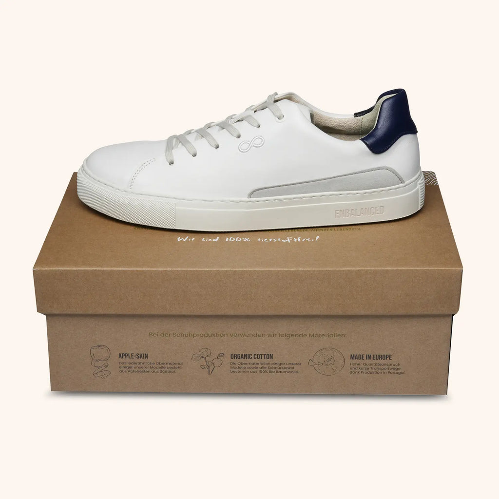AppleSkin Sneaker – Weiß/Navy (Herren)