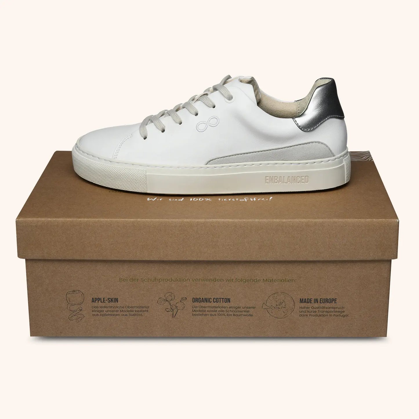 AppleSkin Sneaker – Weiß/Silber (Damen)