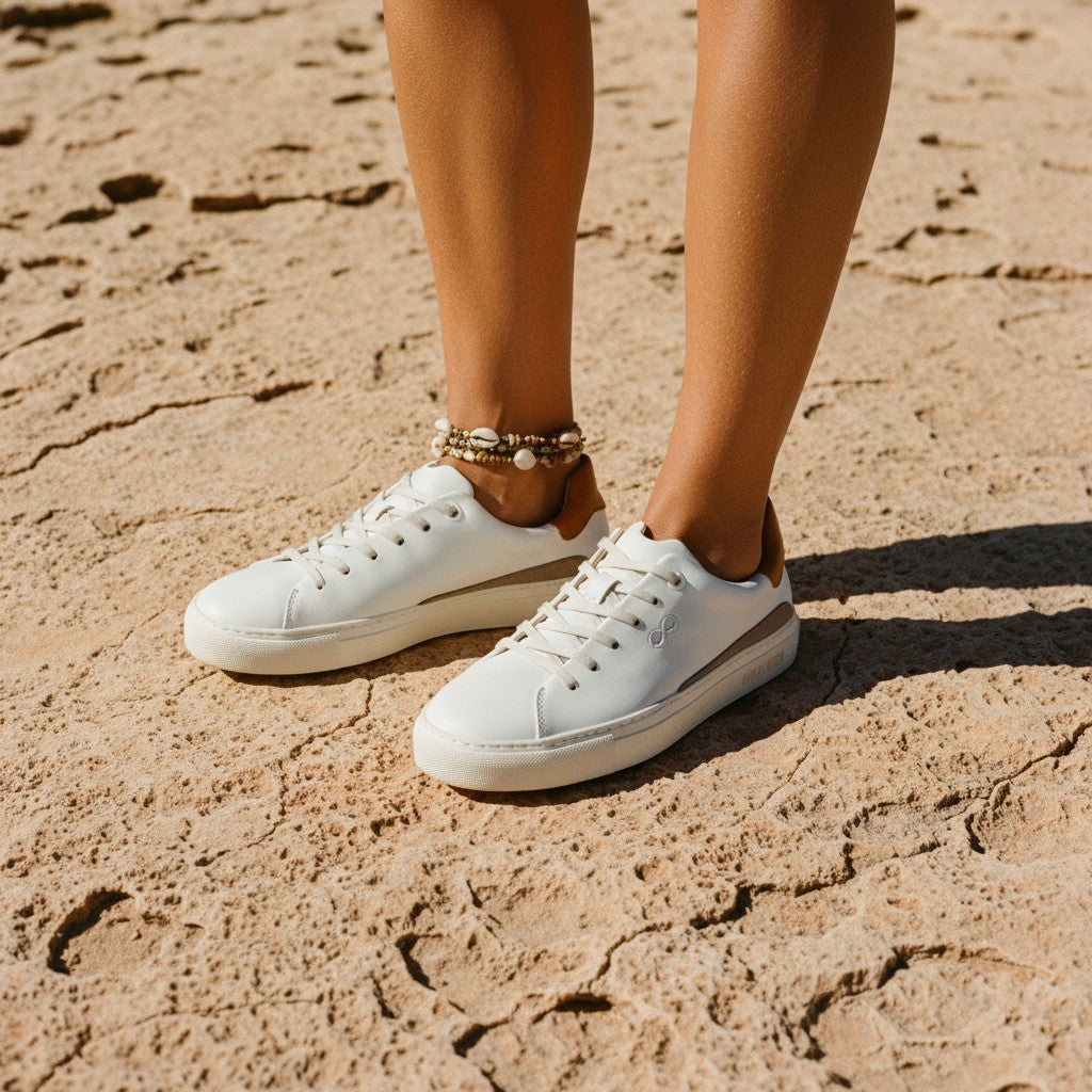 AppleSkin Sneaker – Weiß/Cognac