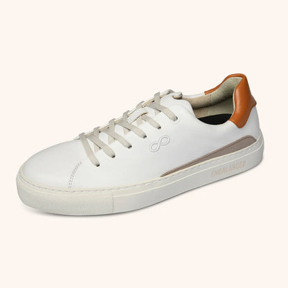 AppleSkin Sneaker – Weiß/Cognac (Damen)