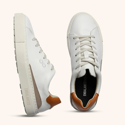 AppleSkin Sneaker – Weiß/Cognac (Damen)