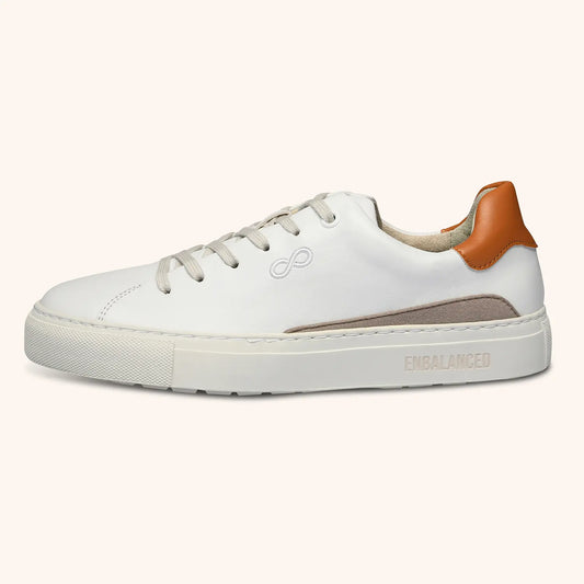 AppleSkin Sneaker – Weiß/Cognac (Damen)