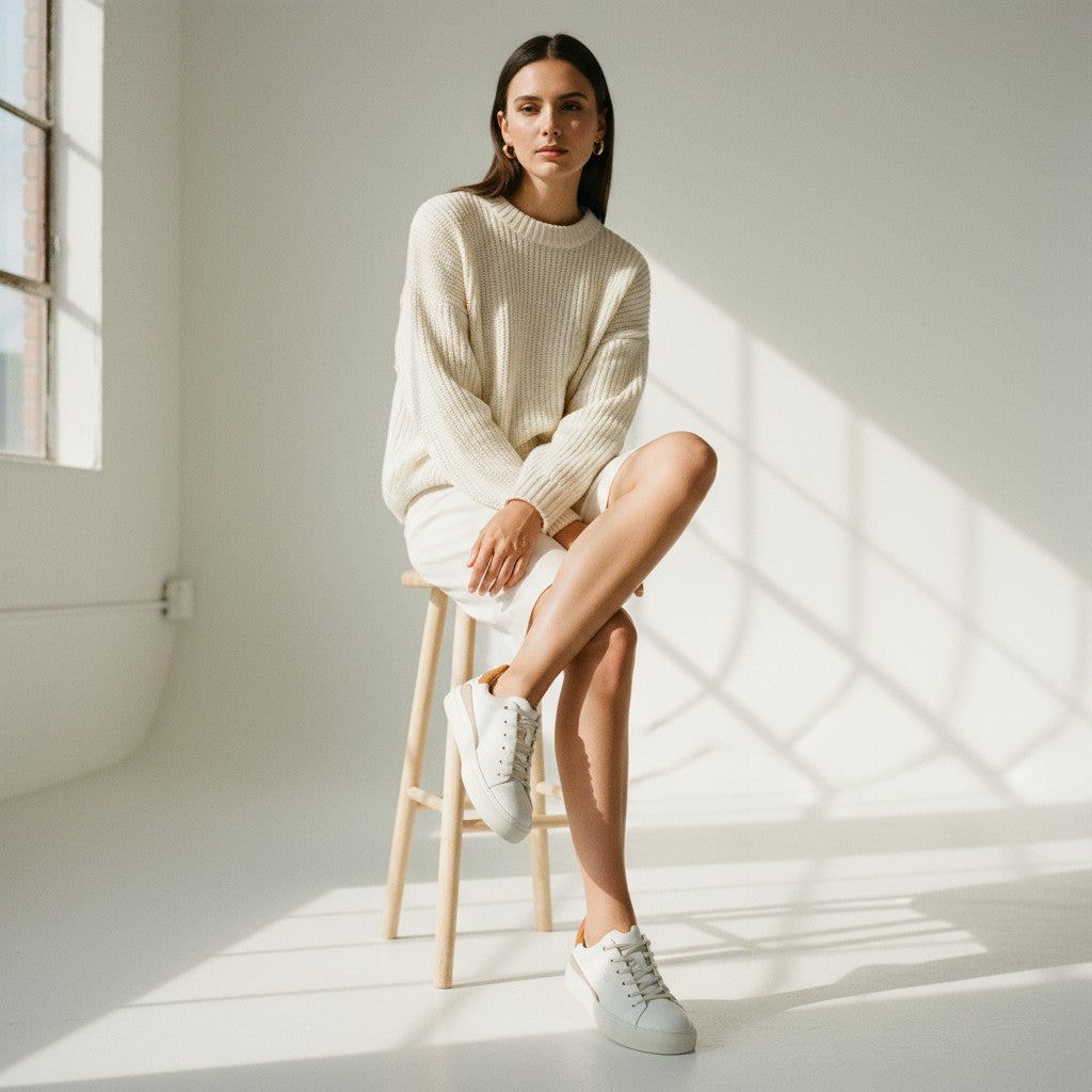 AppleSkin Sneaker – Weiß/Cognac